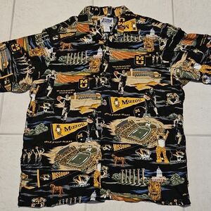 Reyn Spooner Black and Gold Mizzou Missouri Tigers Men's Shirt